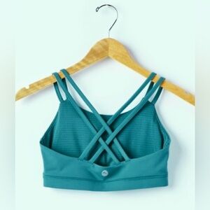 X BY GOTTEX || Contrast Strappy Sports Bra in Jade - SZ Medium